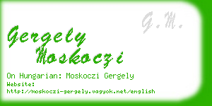 gergely moskoczi business card